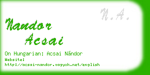nandor acsai business card